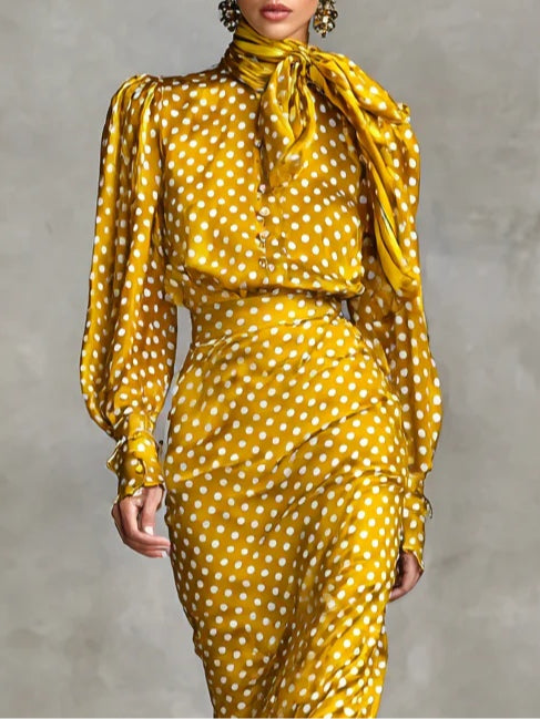Dahlia Polka Dot Two-Piece Set - Elena Harper