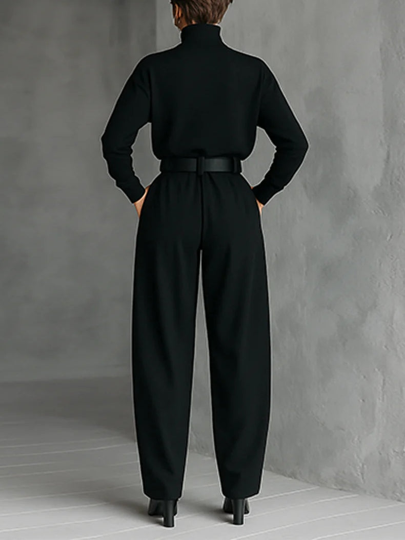 Jessica Elegant Top & Straight-Leg Pants Set - Elena Harper