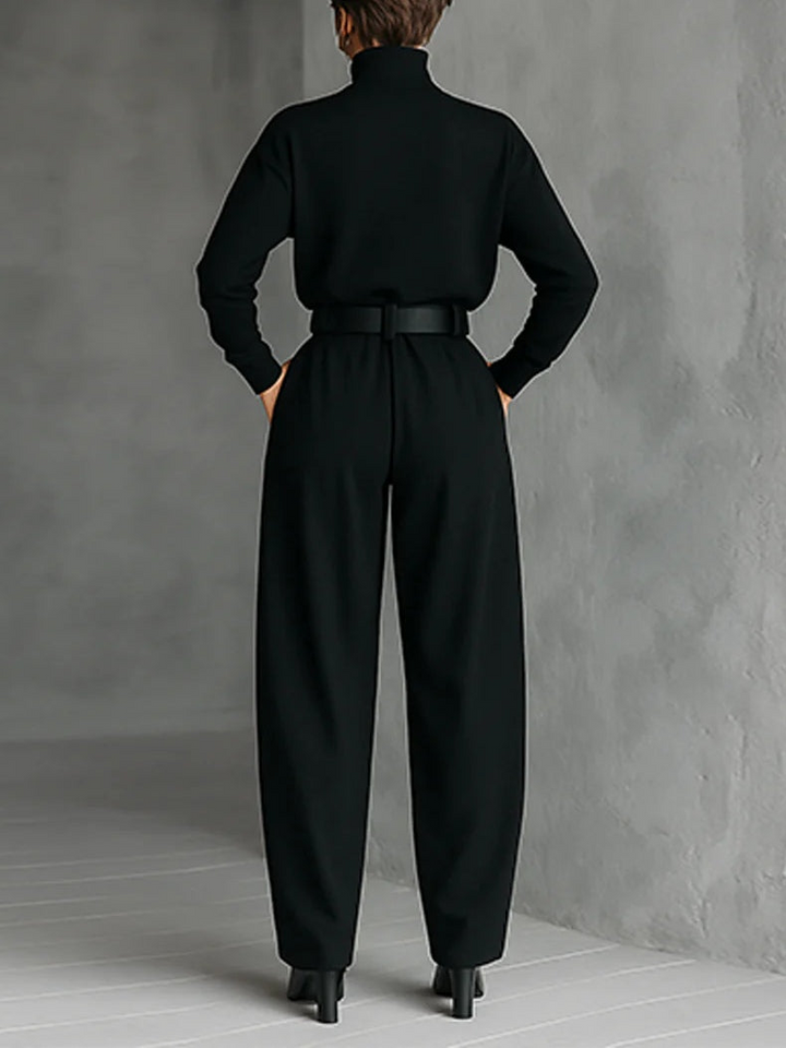 Jessica Elegant Top & Straight-Leg Pants Set - Elena Harper