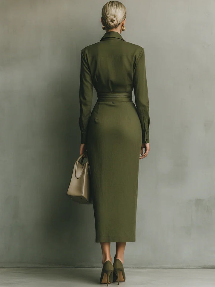 Tamariel | Wrap Silhouette Shirt Dress
