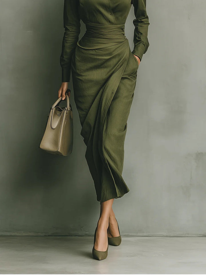 Tamariel | Wrap Silhouette Shirt Dress