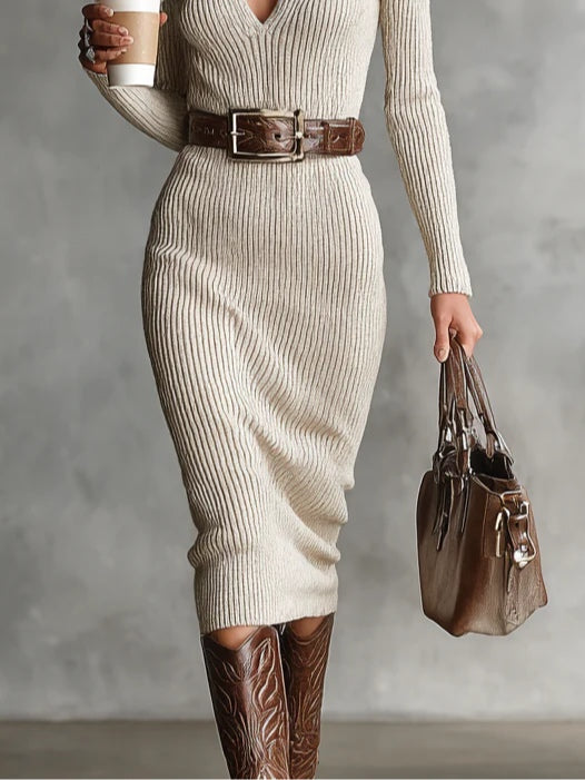 Clara High-Neck Dress - Elena Harper