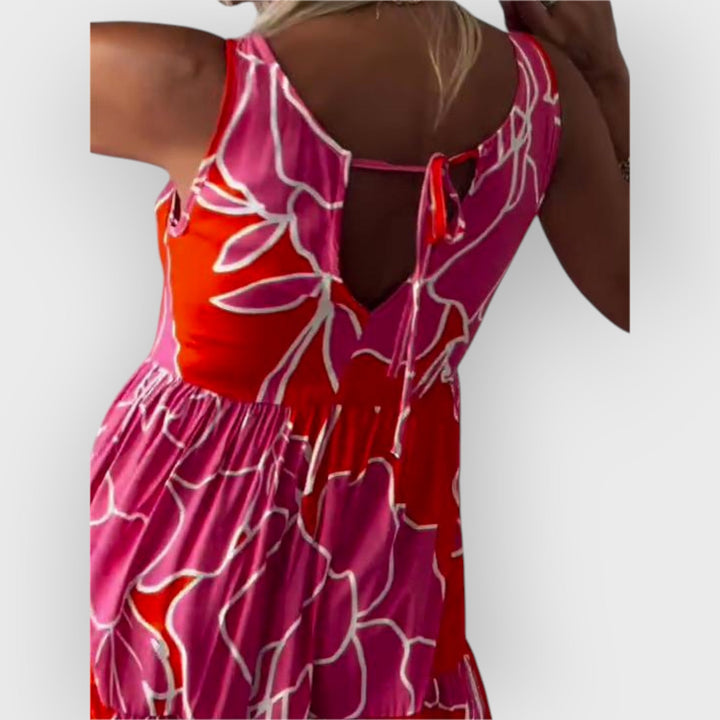 Evita Stylish Off-shoulder Floral Dress - Elena Harper