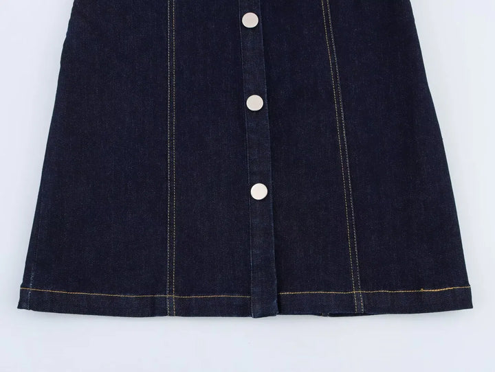 Fleur - Slim Denim Sleeveless Mini Dress