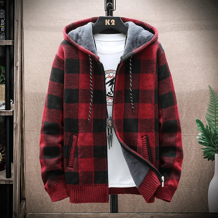 HARRINGTON OXFORD | CHECKERED ZIP HOODIE FOR MEN