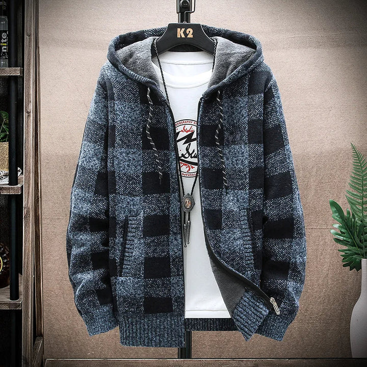 HARRINGTON OXFORD | CHECKERED ZIP HOODIE FOR MEN