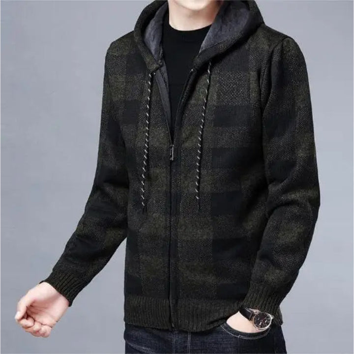 HARRINGTON OXFORD | CHECKERED ZIP HOODIE FOR MEN