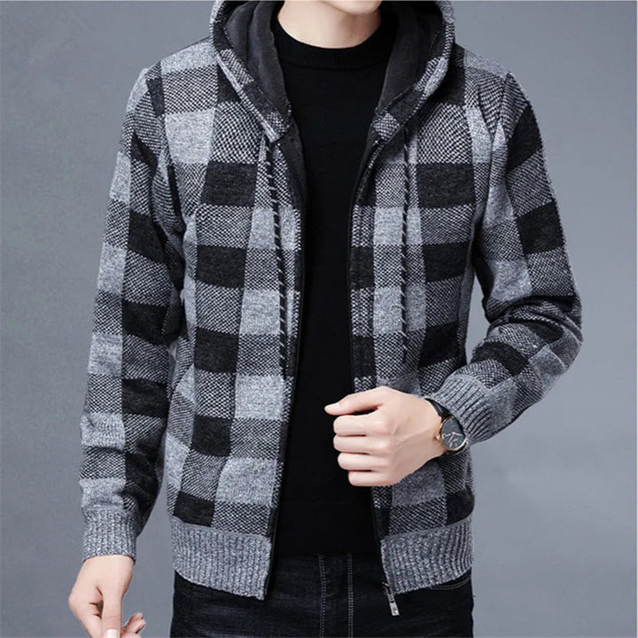 HARRINGTON OXFORD | CHECKERED ZIP HOODIE FOR MEN