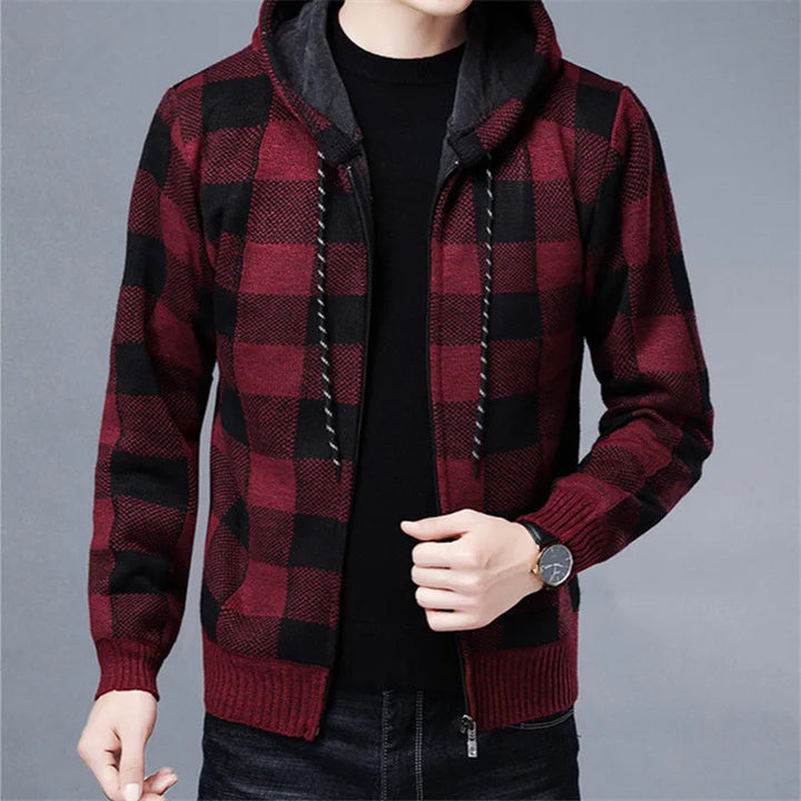 HARRINGTON OXFORD | CHECKERED ZIP HOODIE FOR MEN