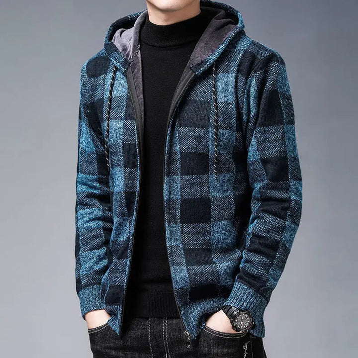 HARRINGTON OXFORD | CHECKERED ZIP HOODIE FOR MEN