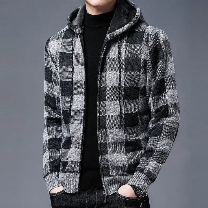 HARRINGTON OXFORD | CHECKERED ZIP HOODIE FOR MEN
