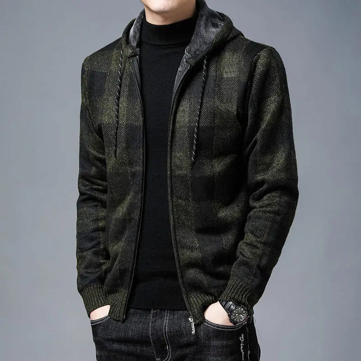 HARRINGTON OXFORD | CHECKERED ZIP HOODIE FOR MEN