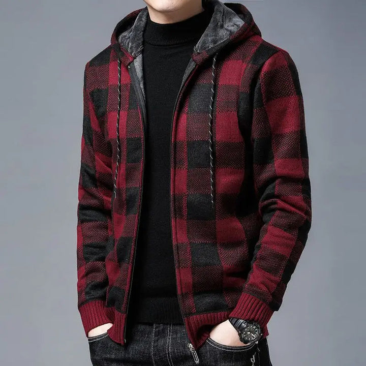 HARRINGTON OXFORD | CHECKERED ZIP HOODIE FOR MEN