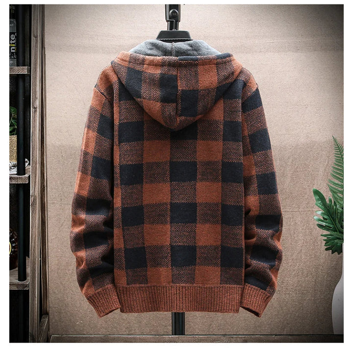 HARRINGTON OXFORD | CHECKERED ZIP HOODIE FOR MEN