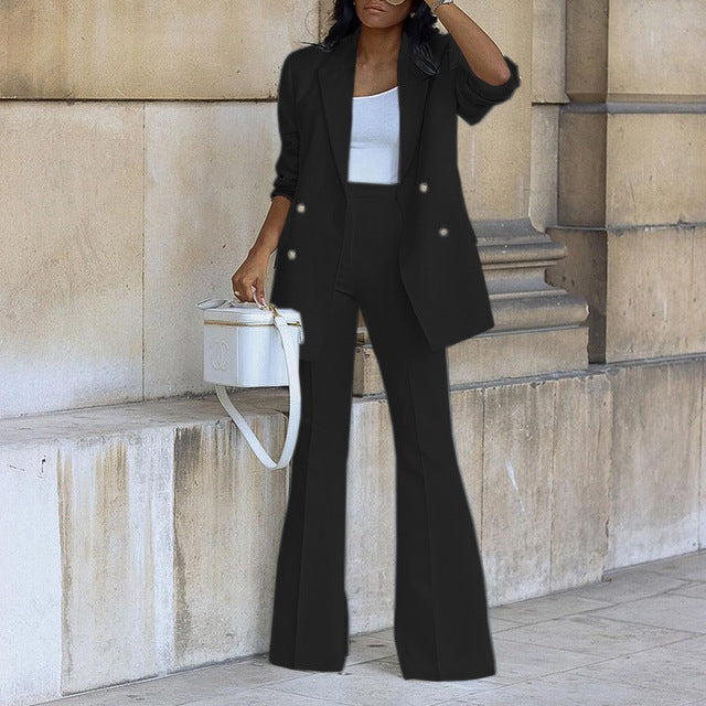 Two-Piece Women's Set | Blazer & Flared Pants