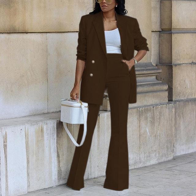 Two-Piece Women's Set | Blazer & Flared Pants
