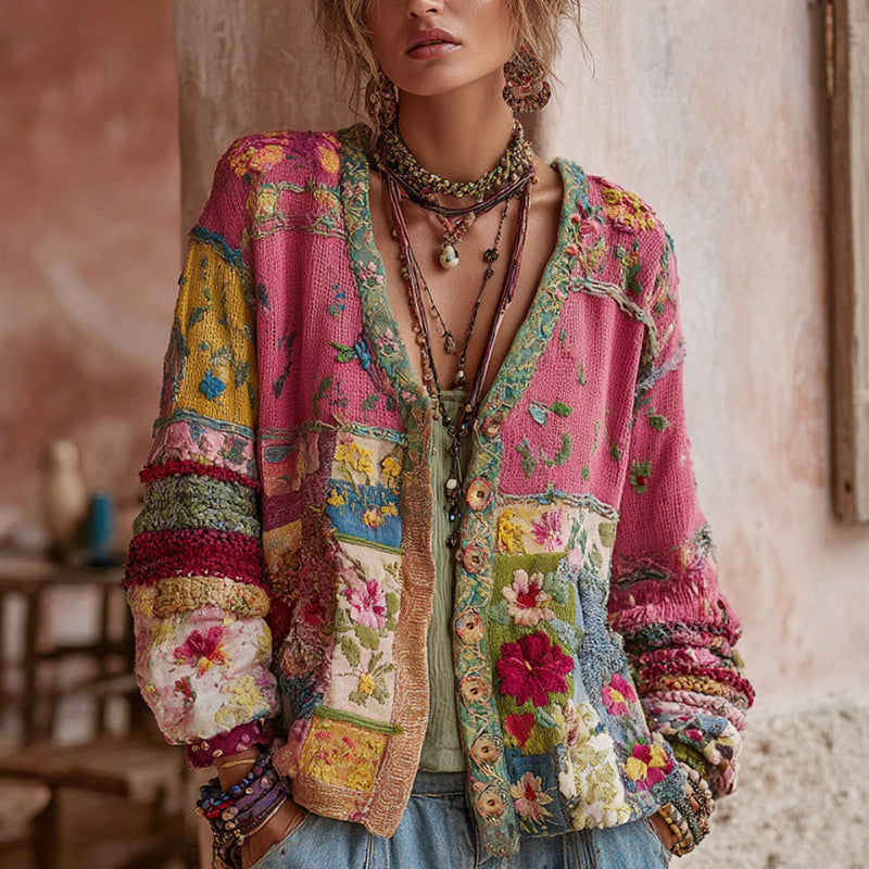 Florence - Women's Bohemian Floral Cardigan