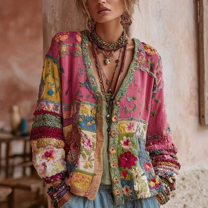 Florence - Women's Bohemian Floral Cardigan