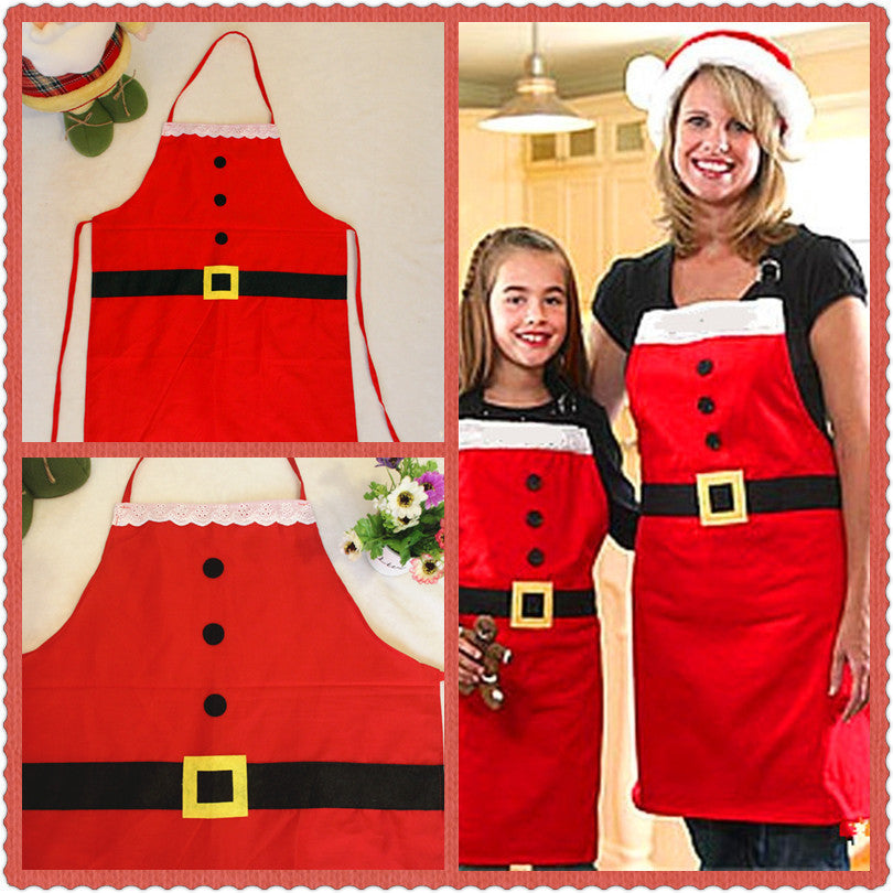 Merry Baker | Red Santa Belt Christmas Apron For Women