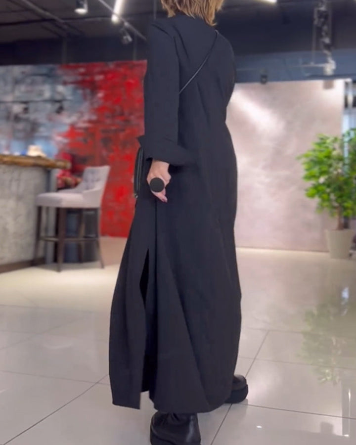 Mila Long Dress with Side Slit - Elena Harper