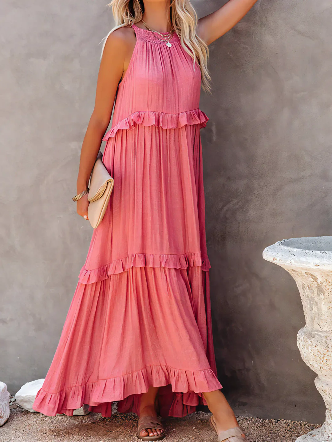 Mabel Ruffle Breeze Maxi Dress - Elena Harper