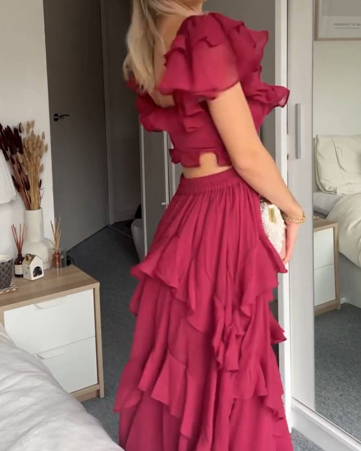 Elisa Ruffle Dress - Elena Harper
