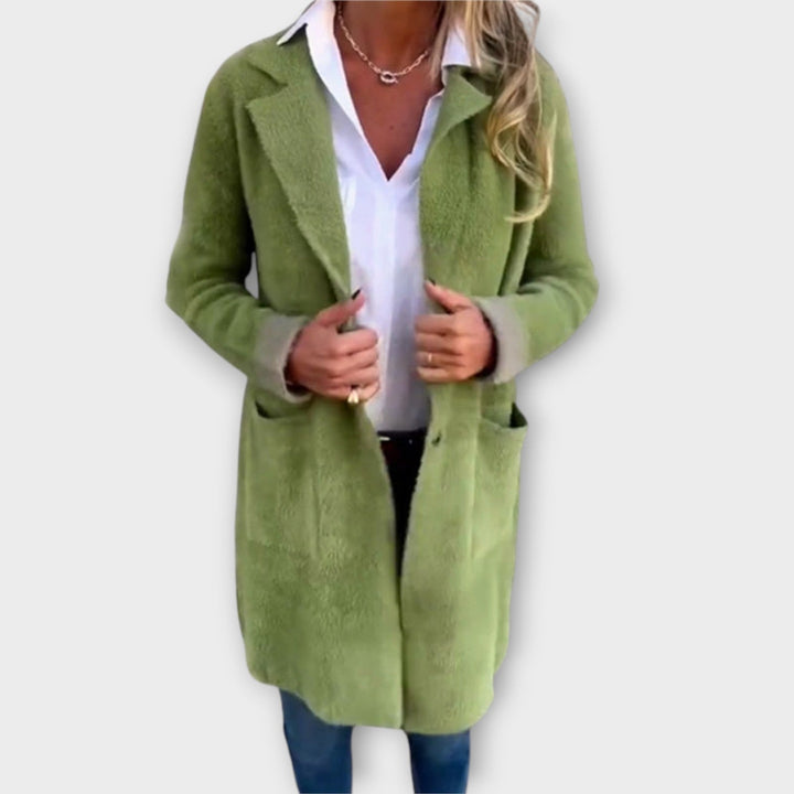 Soft and Cozy Long Coat with Pockets - Elena Harper