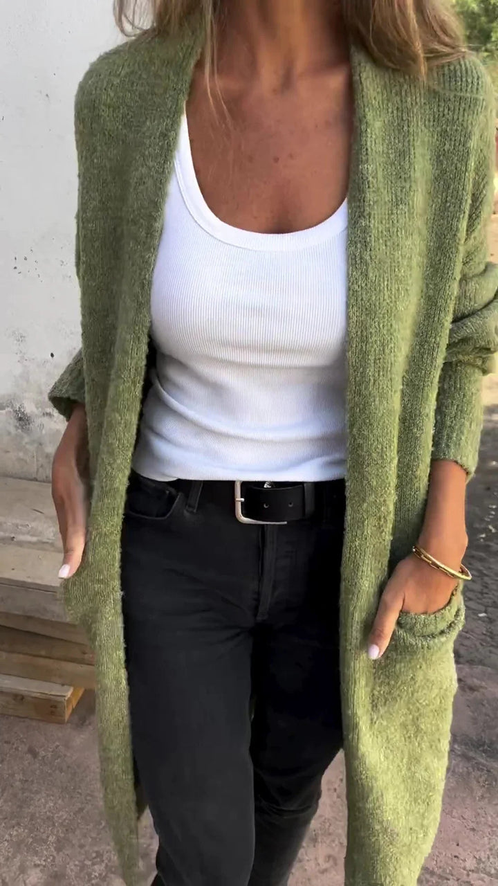 Helena Cozy Knit Coat, view 2 - Elena Harper