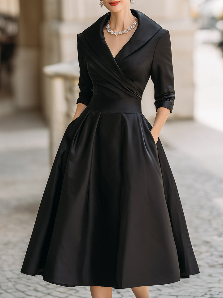 VERENA – ELEGANT BLACK VINTAGE SWING DRESS
