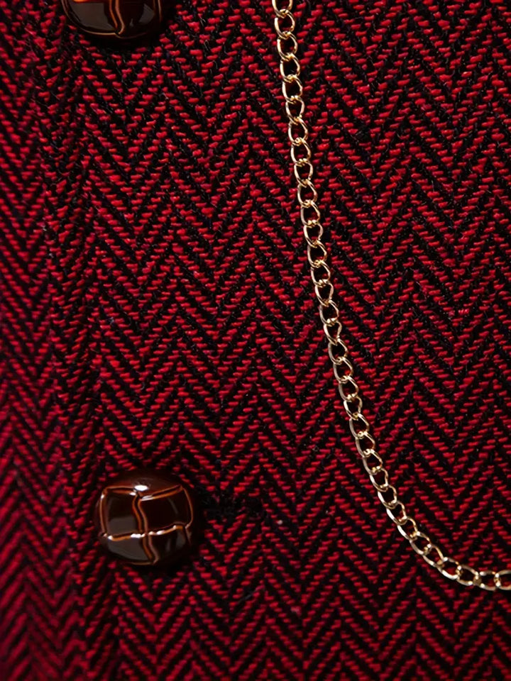 Ferry Single-Breasted Waistcoat with Lapels, view 10 - Elena Harper