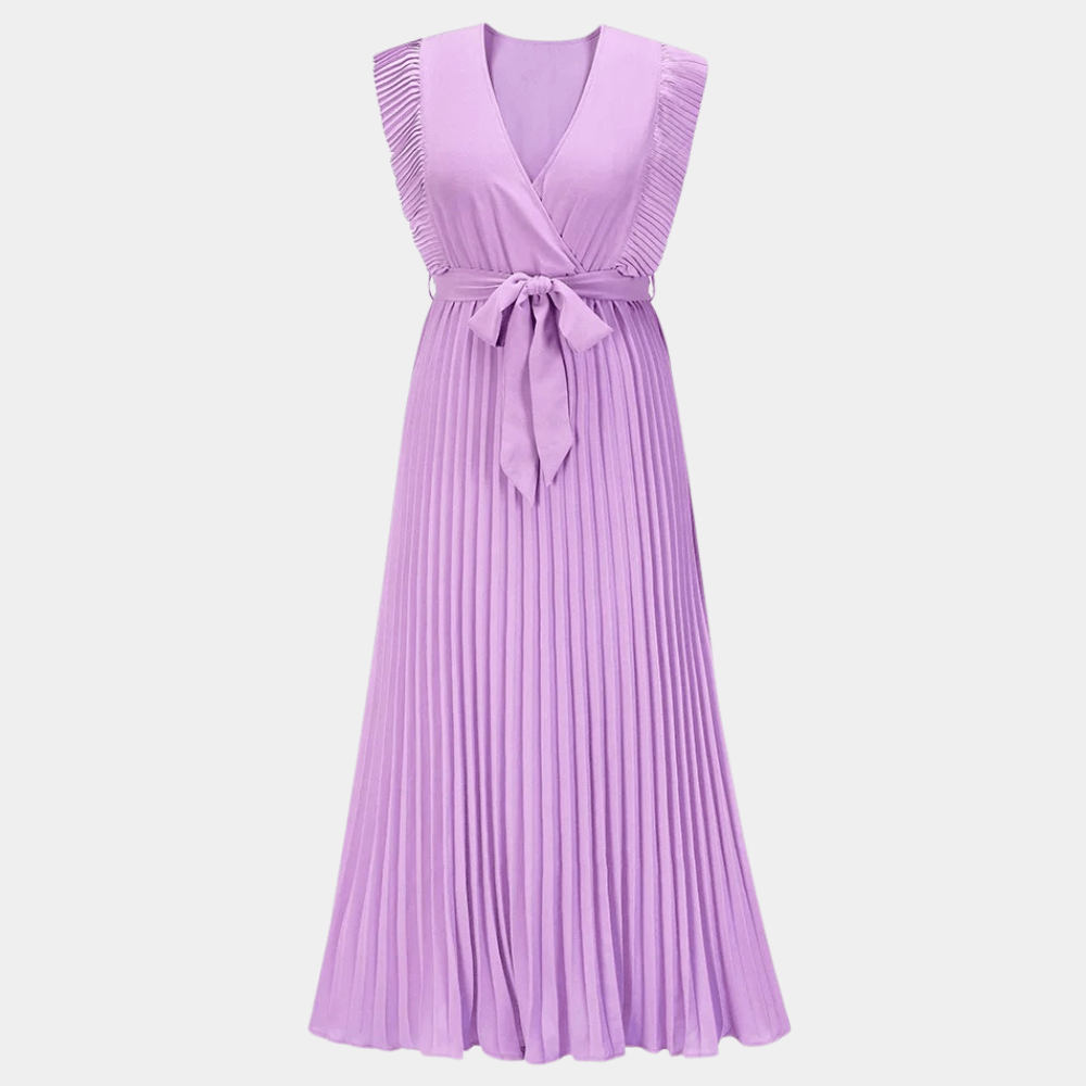 Elegant Long Dress with V-Neck