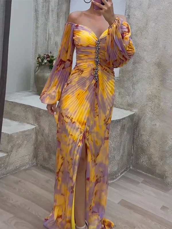 Chic Dress by Maria with V-Neck