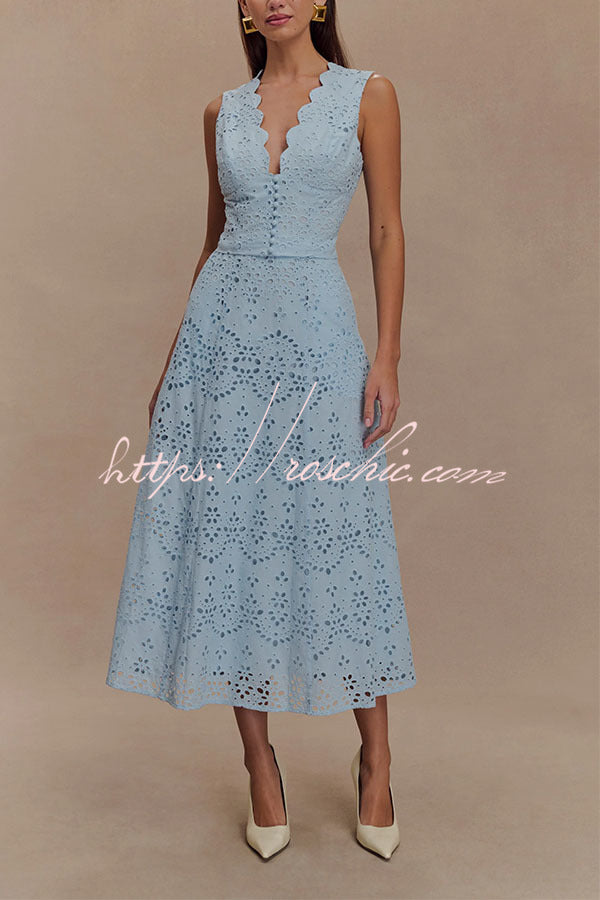 Marina Elegant Broderie Anglaise Set