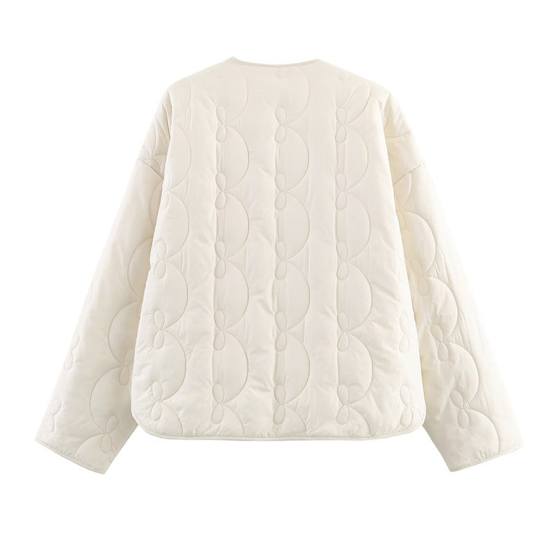Padded Jacket with Bow Pattern - Maeren