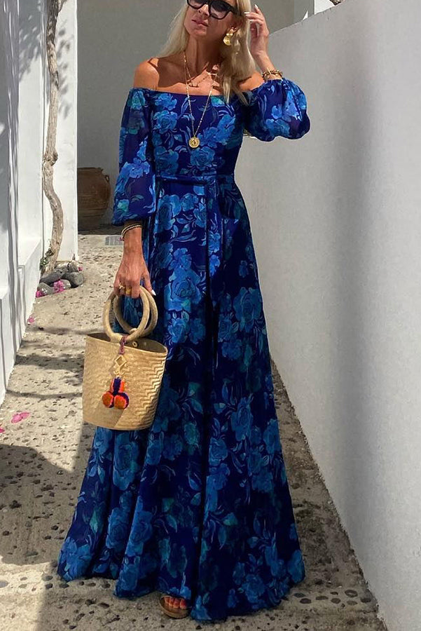 Calista Floral Off-Shoulder Maxi Dress - Elena Harper