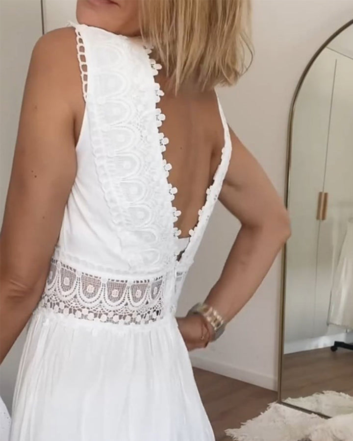 Taya Clover White Lace Dress - Elena Harper