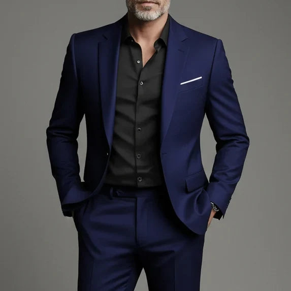 Men's Slim Fit Suit Set - Blazer and Trousers Business-Casual