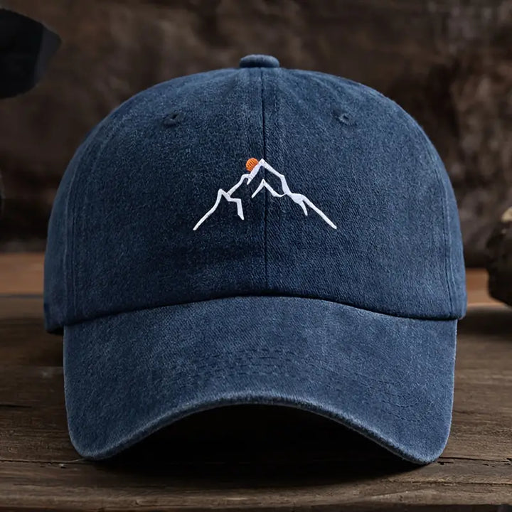 Ermil Embroidered Baseball Cap with Mountain Peak, view 2 - Elena Harper