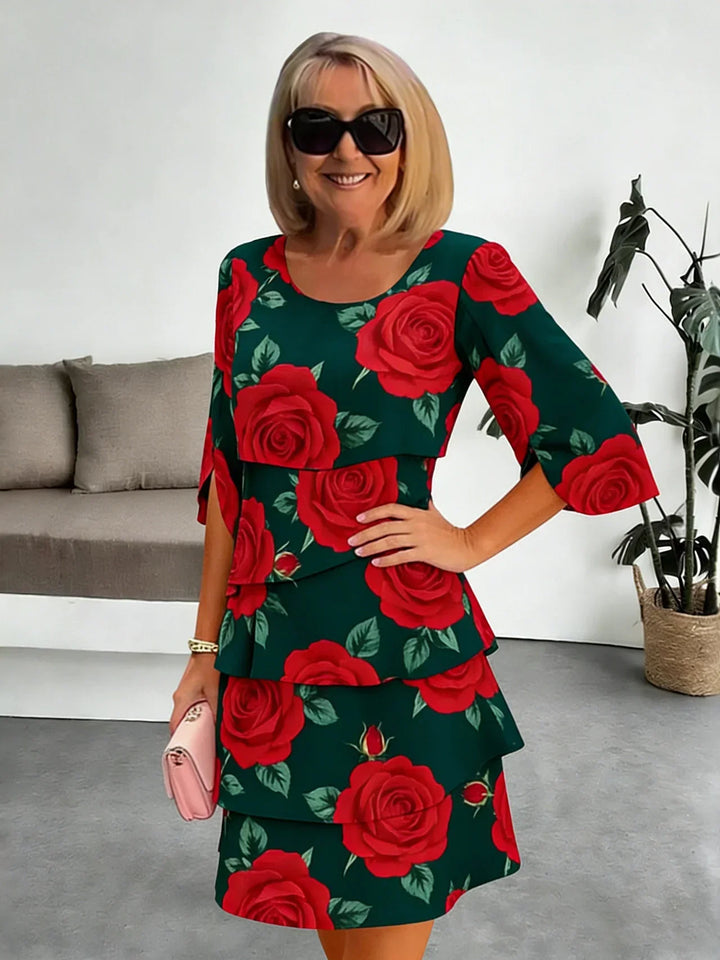 Sienna | Elegant Comfort Printed Midi Dress