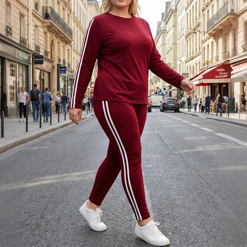 Krizina Comfortable Two-Piece Training Suit Set, view 4 - Elena Harper