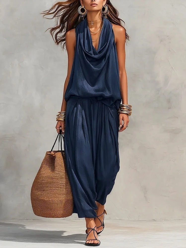 Yuna™ | Elegant Draped Two-Piece Set