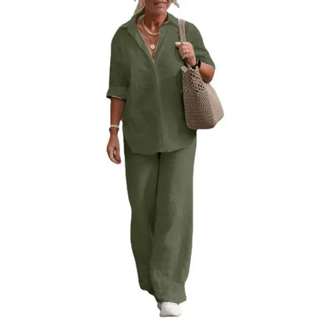 Mia | Airy and Elegant Women's Linen Two-Piece Set