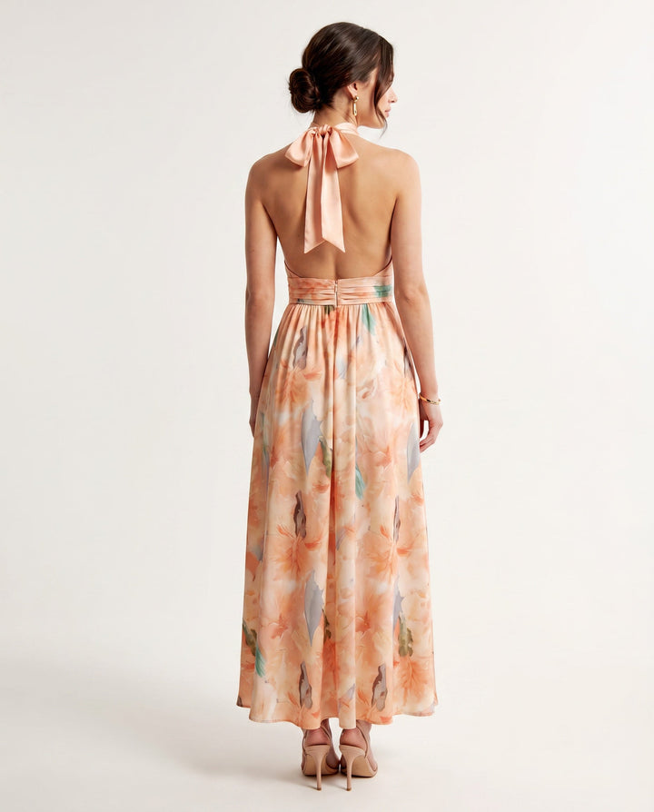 Sofía | Elegant dress with watercolor floral print