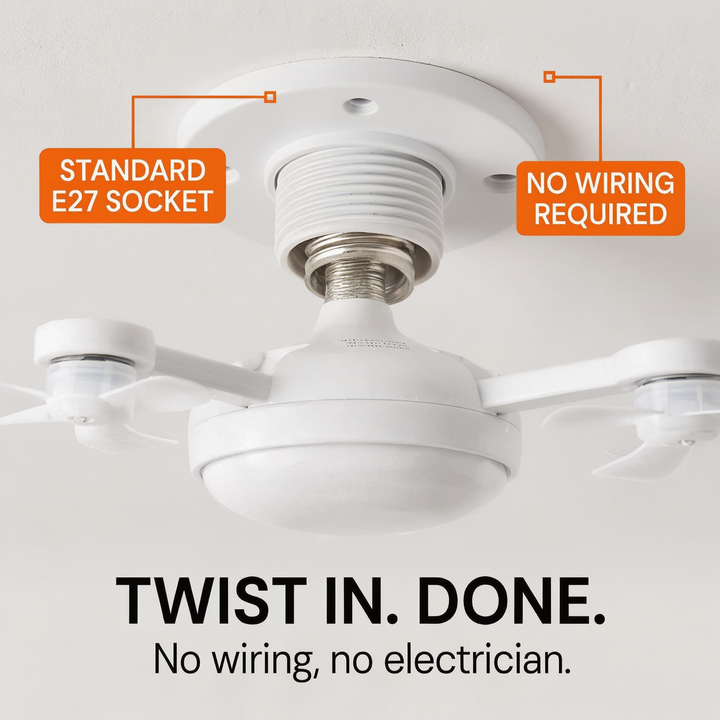 Aerolux 4-Fan LED Ceiling Light for Hot Rooms - Elena Harper