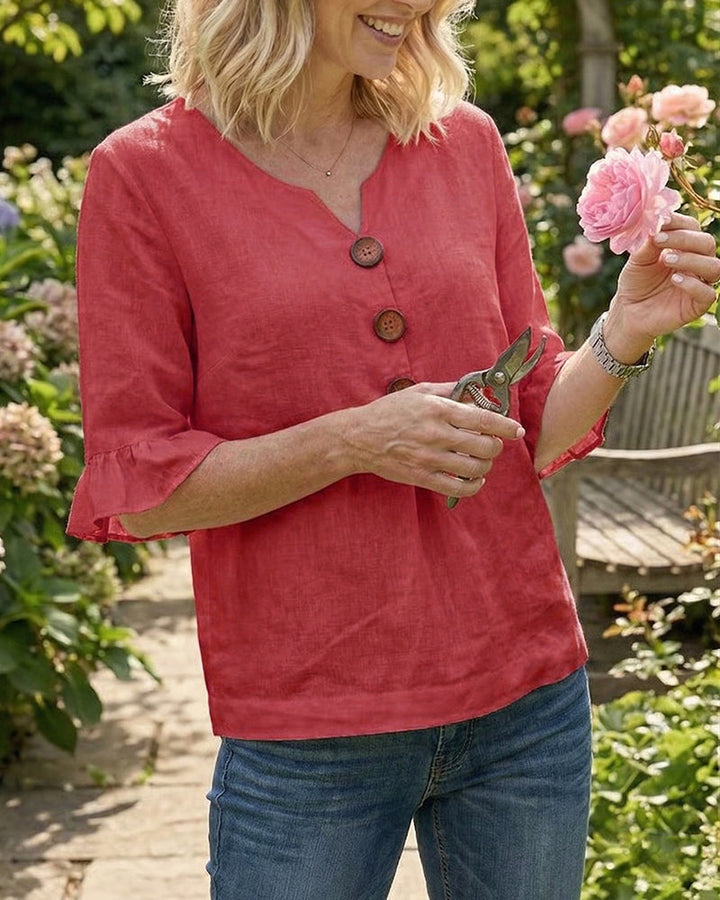 Amelie™ | Belly-Camouflaging Blouse with Buttons