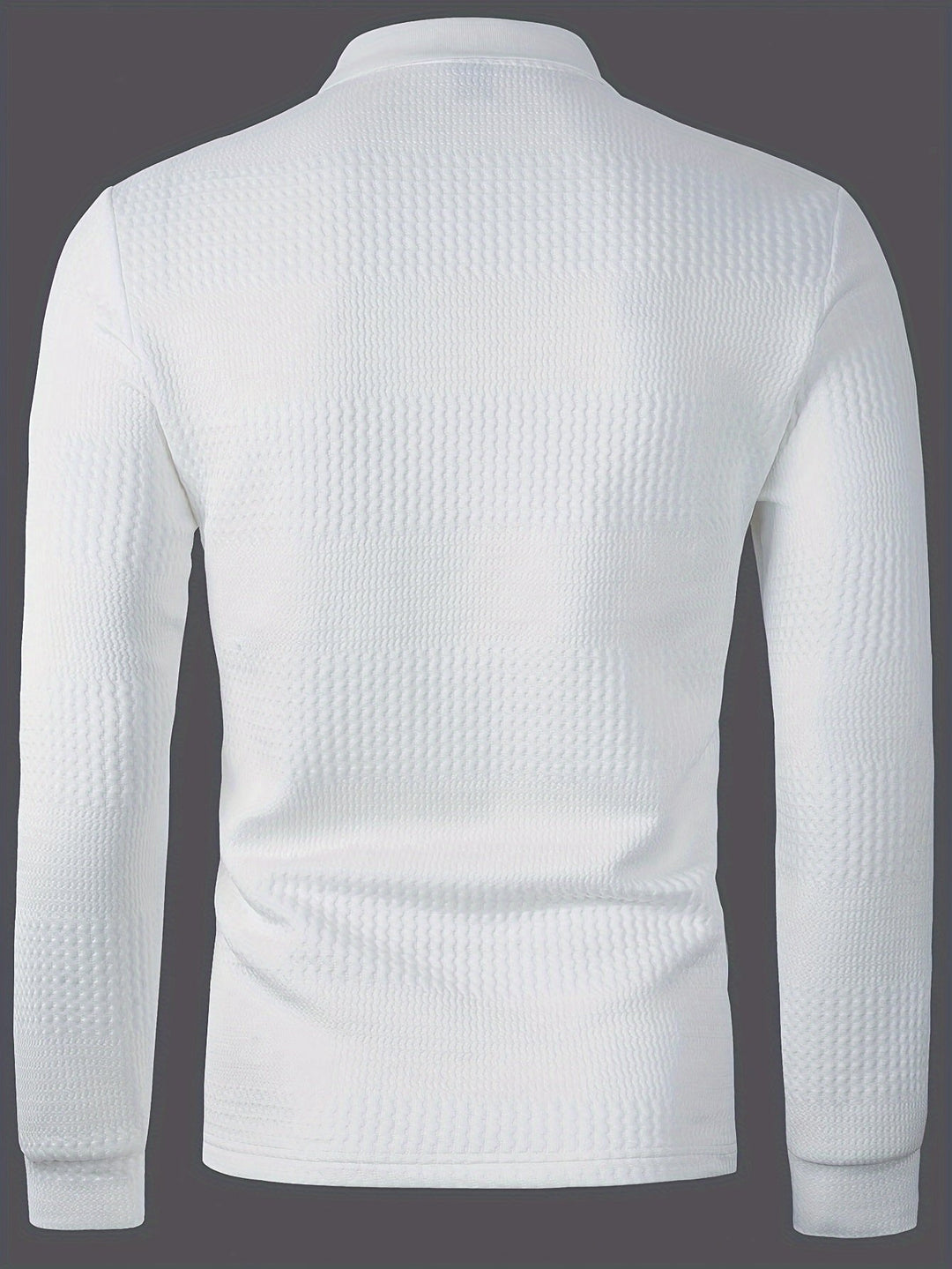 Matteo Modern and Stylish Long Sleeve Polo Shirt, view 2 - Elena Harper