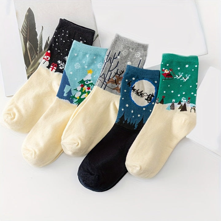 Set of 5 Pairs of Christmas Socks