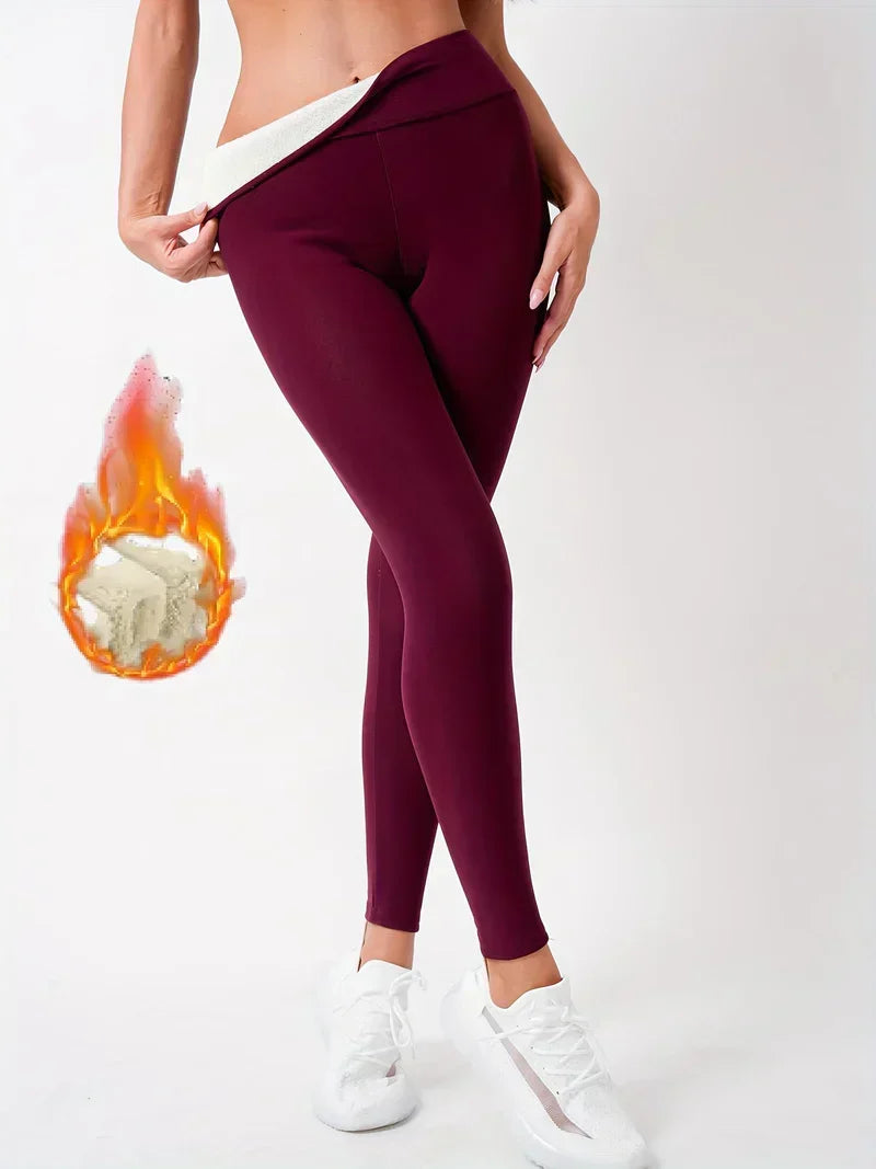 Aafke - High-Waisted Fleece-Lined Leggings