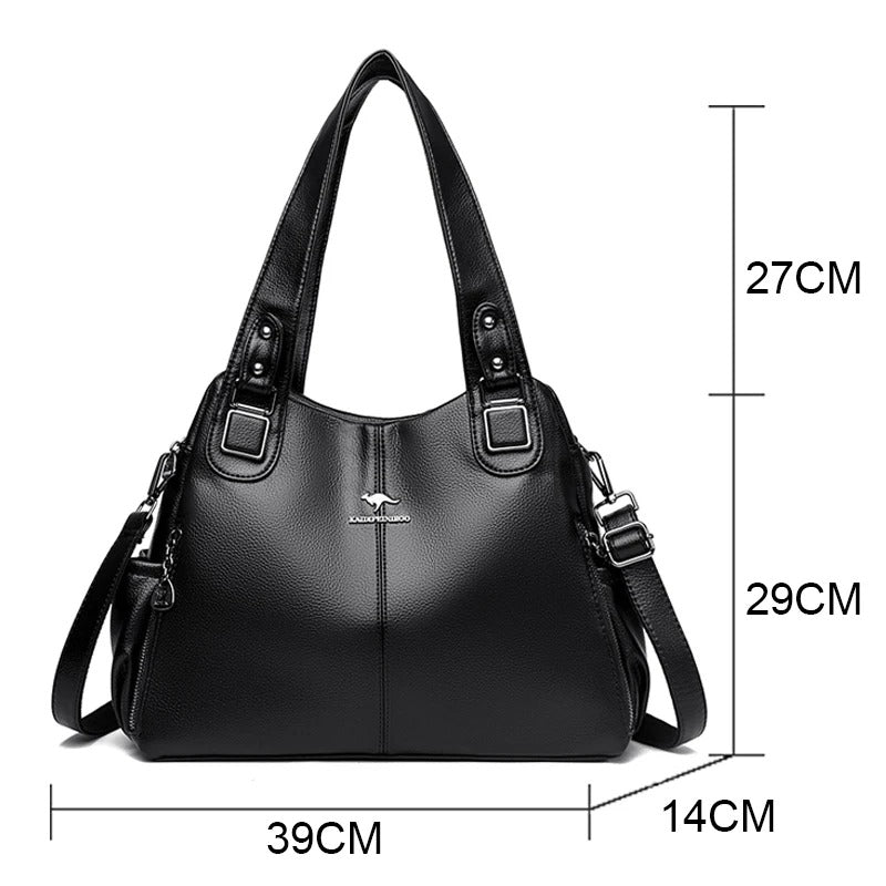 Kiloran Vintage Leather Bag, view 2 - Elena Harper