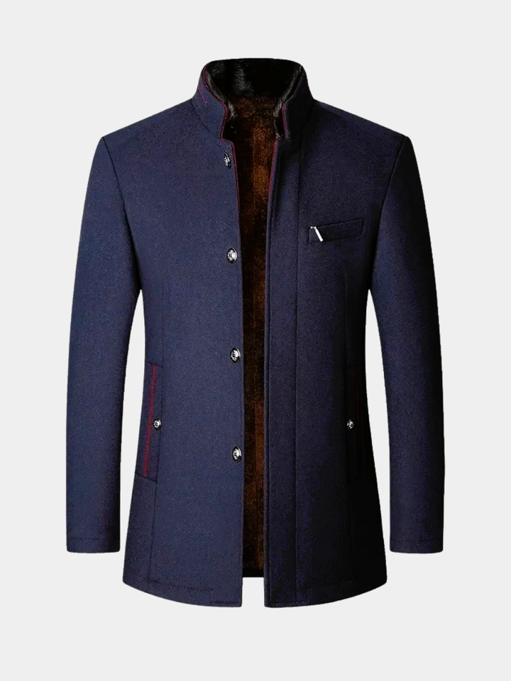 Wool Blend Coat for Men - Elena Harper
